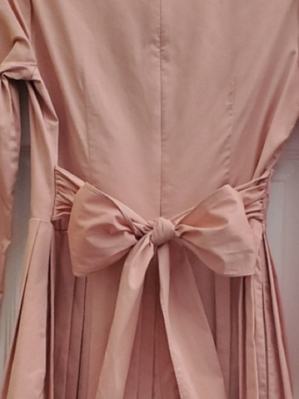 Gal Meets Glam Elisabetta Rose Pink  Surplice Wrap Top Pleated Skirt Dress -14 - Picture 5 of 14